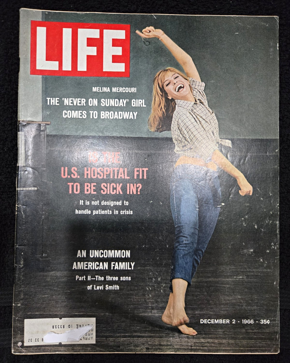 VTG Life Magazine December 2 1966 - Melina Mercouri Never on Sunday Girl